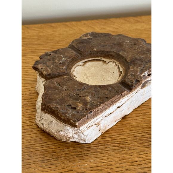 Vintage Massive Raw Marble Ashtray - Picture 3 of 5